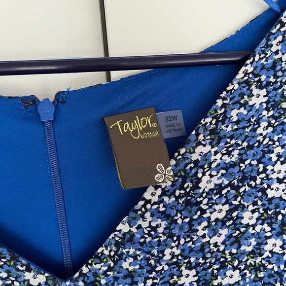 Blue Floral Dress - Size 22 - Picture 3 of 5